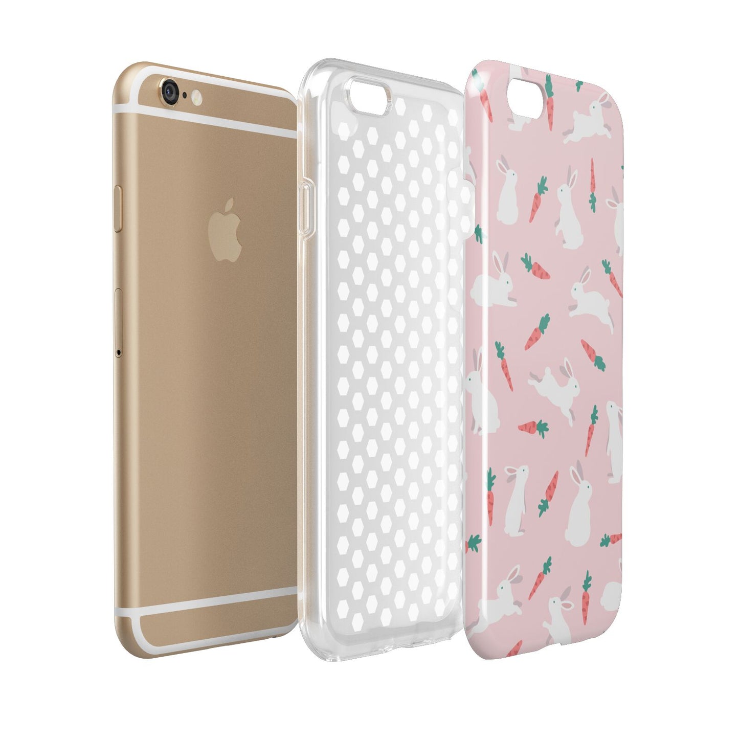 Easter Bunny And Carrot Apple iPhone 6 3D Tough Case Expanded view