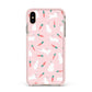 Easter Bunny And Carrot Apple iPhone Xs Max Impact Case Pink Edge on Gold Phone