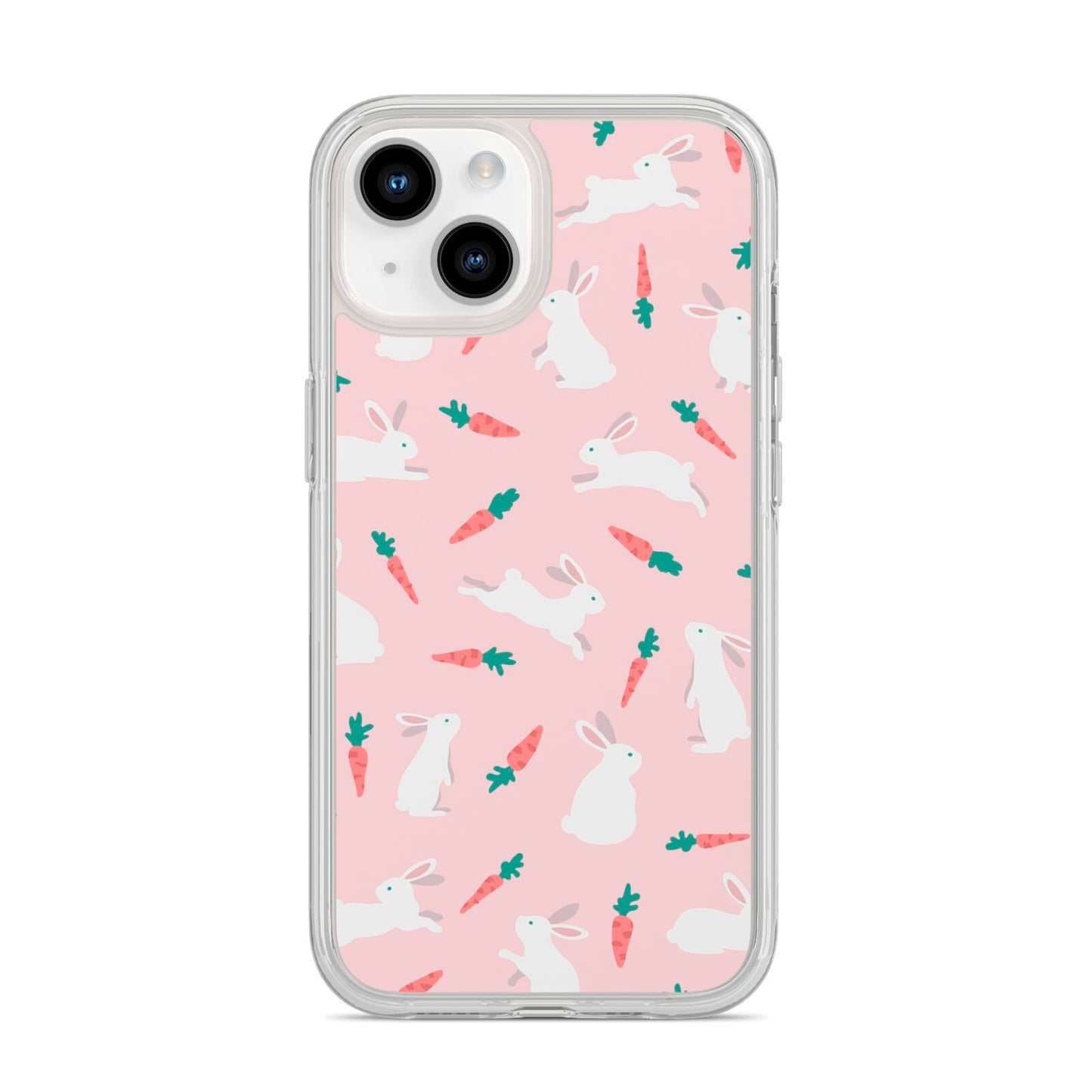 Easter Bunny And Carrot iPhone 14 Clear Tough Case Starlight