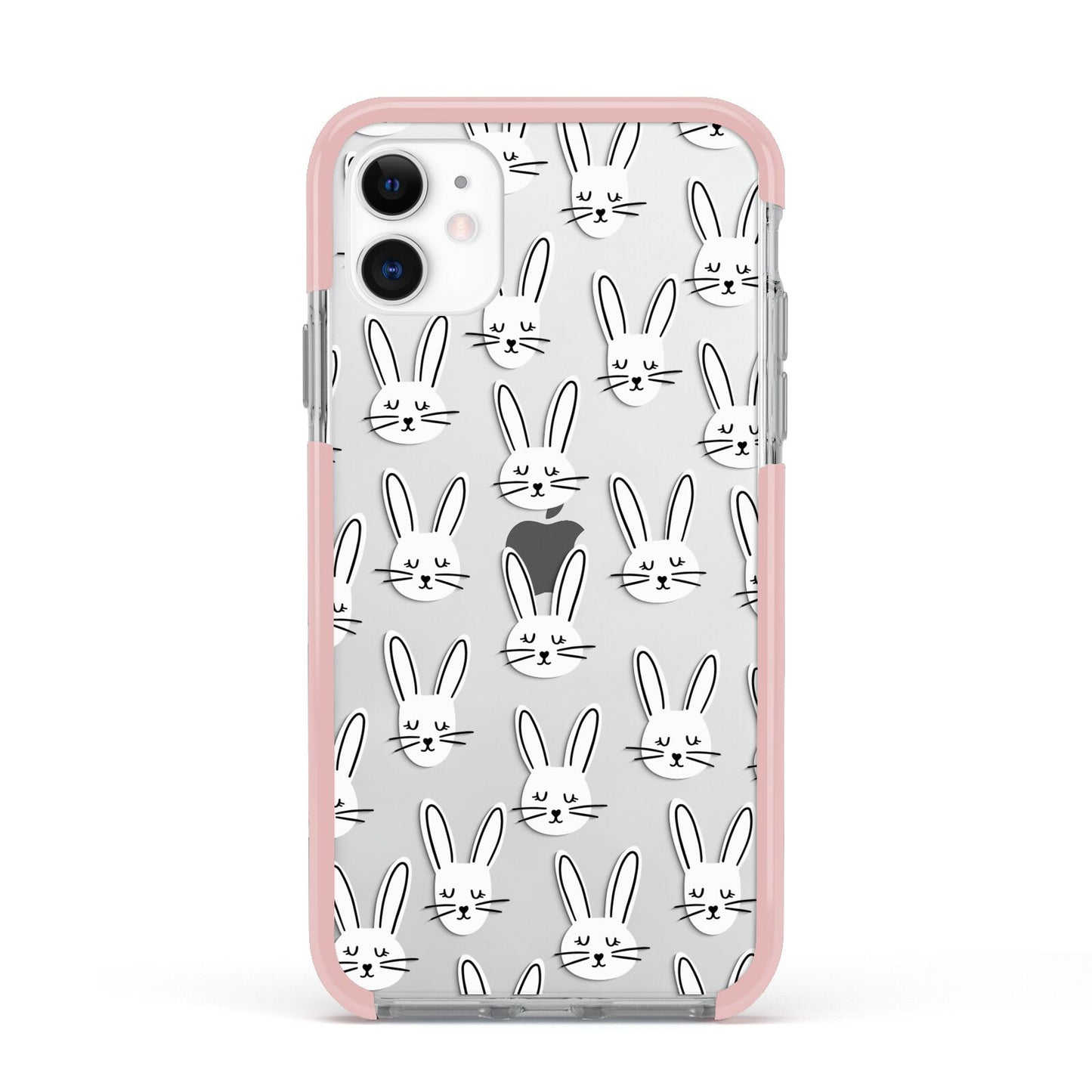 Easter Bunny Apple iPhone 11 in White with Pink Impact Case