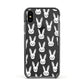 Easter Bunny Apple iPhone Xs Impact Case Black Edge on Black Phone