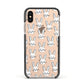 Easter Bunny Apple iPhone Xs Impact Case Black Edge on Gold Phone