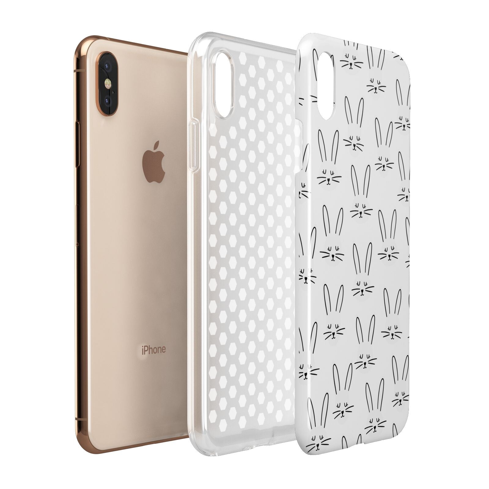 Easter Bunny Apple iPhone Xs Max 3D Tough Case Expanded View