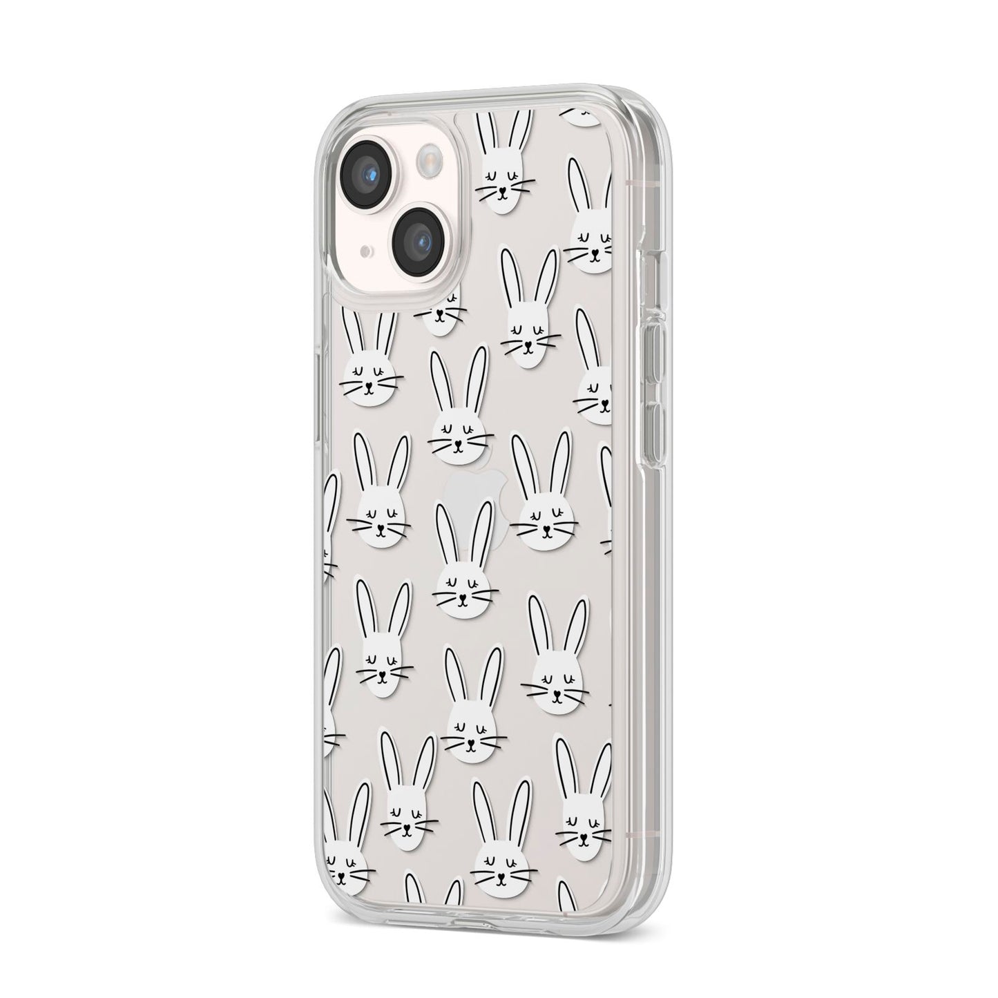 Easter Bunny iPhone 14 Clear Tough Case Starlight Angled Image
