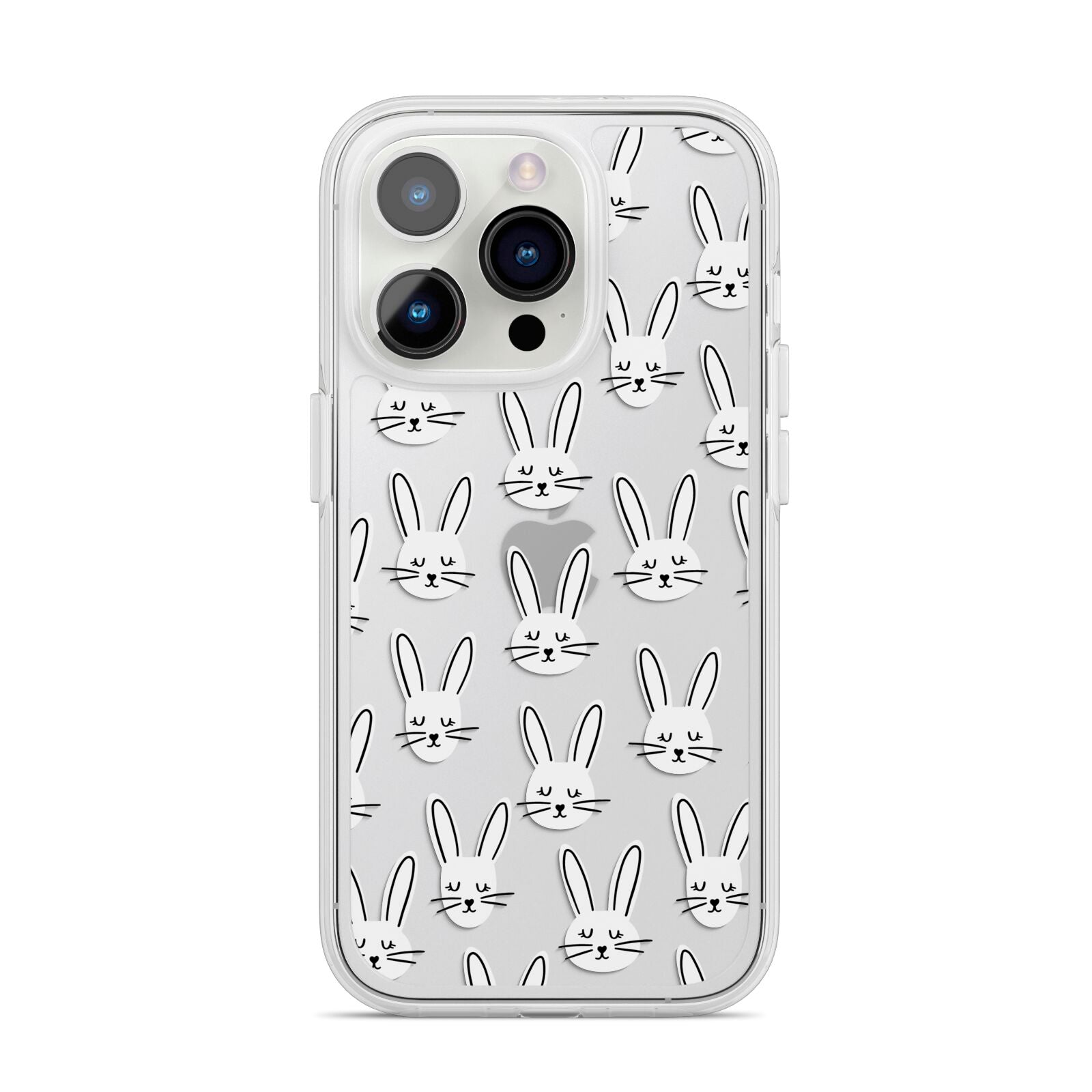 Easter Bunny iPhone 14 Pro Clear Tough Case Silver