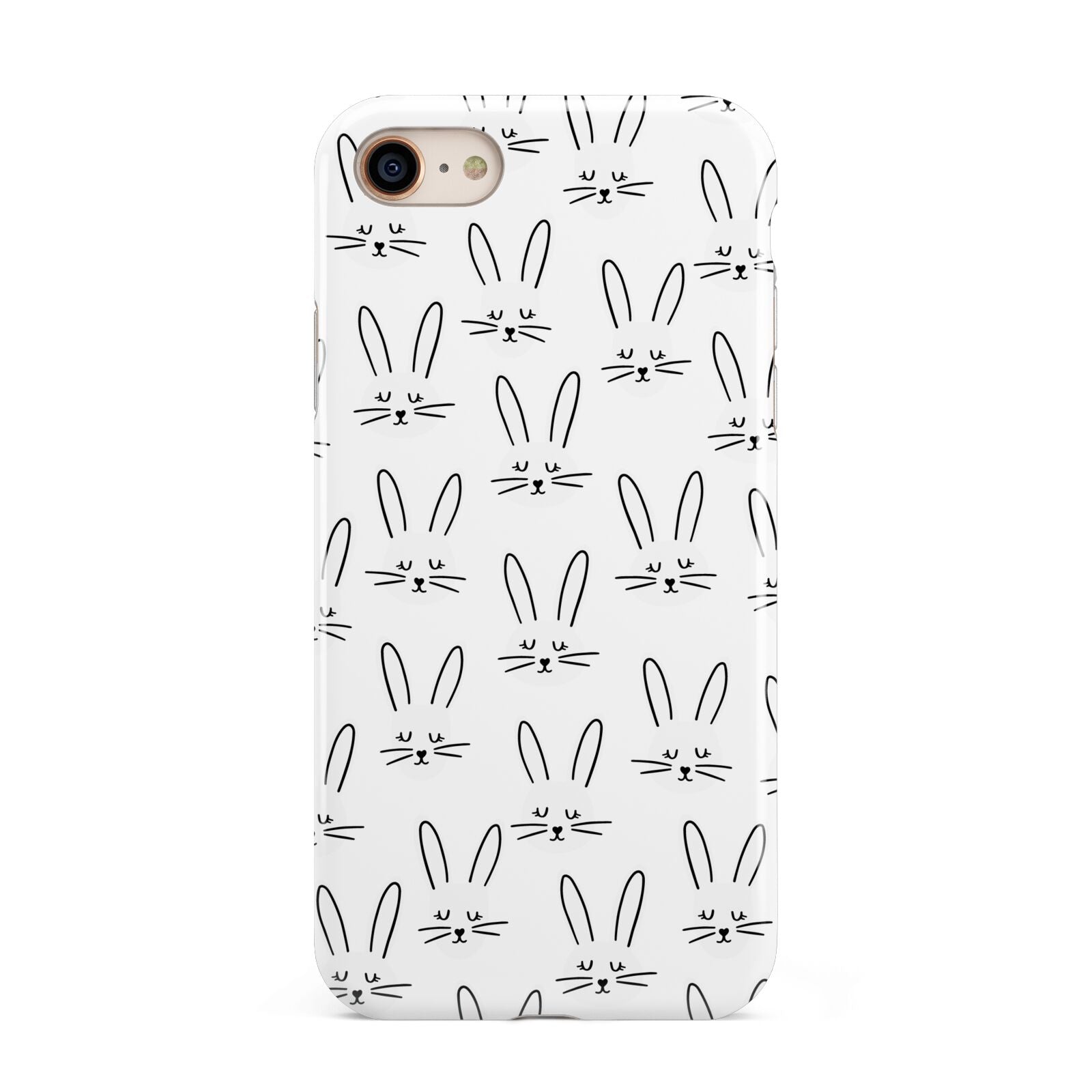 Easter Bunny iPhone 8 3D Tough Case on Gold Phone