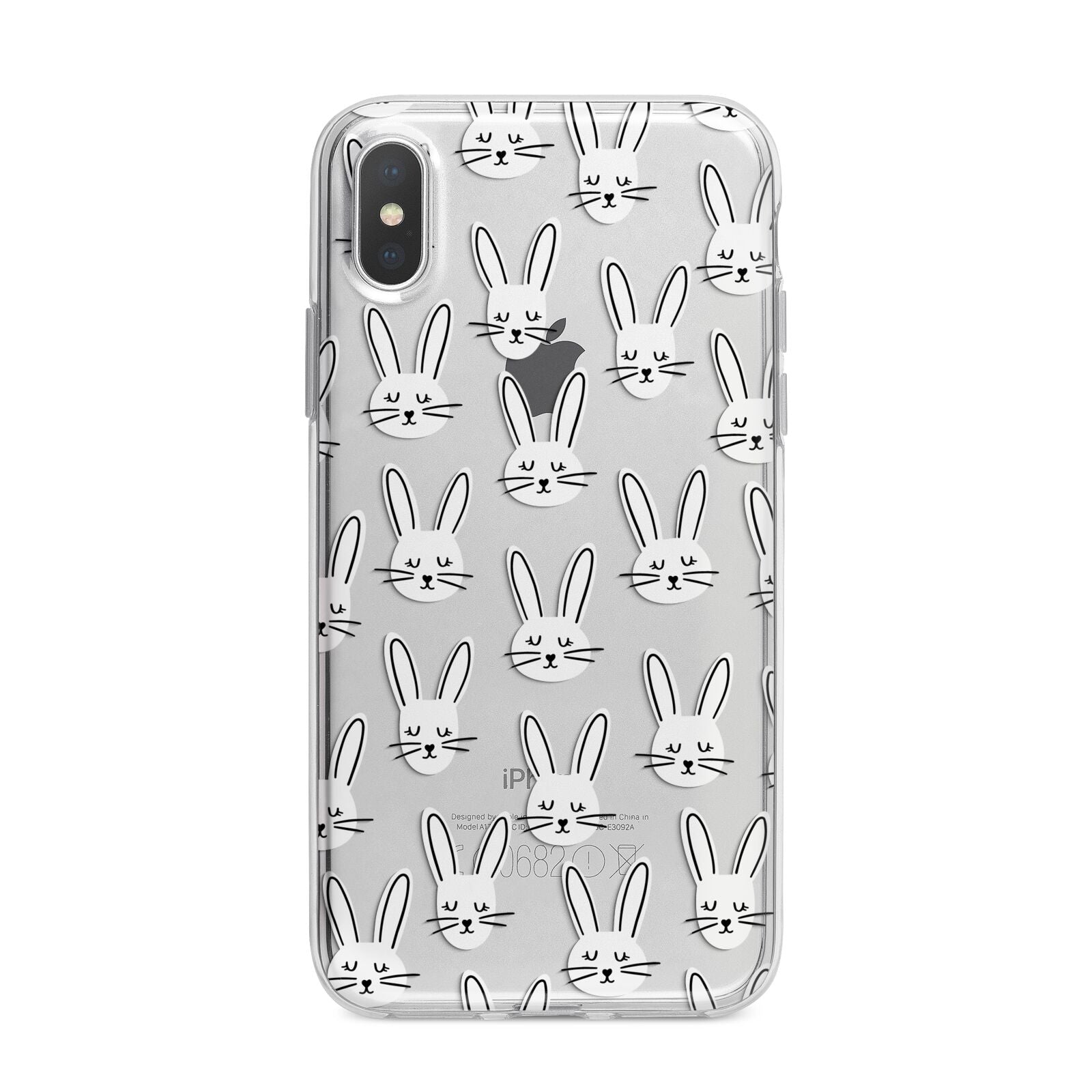 Easter Bunny iPhone X Bumper Case on Silver iPhone Alternative Image 1