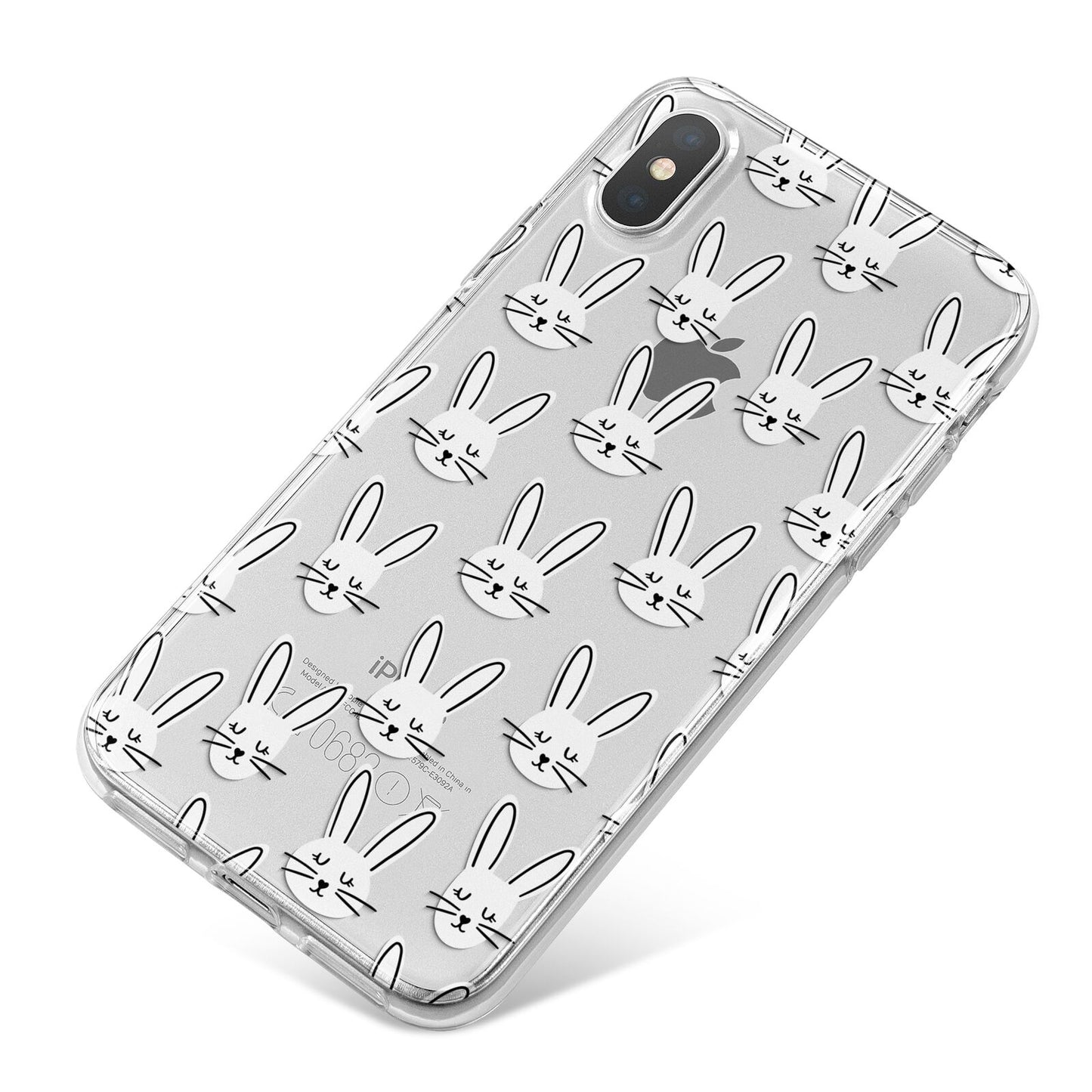 Easter Bunny iPhone X Bumper Case on Silver iPhone