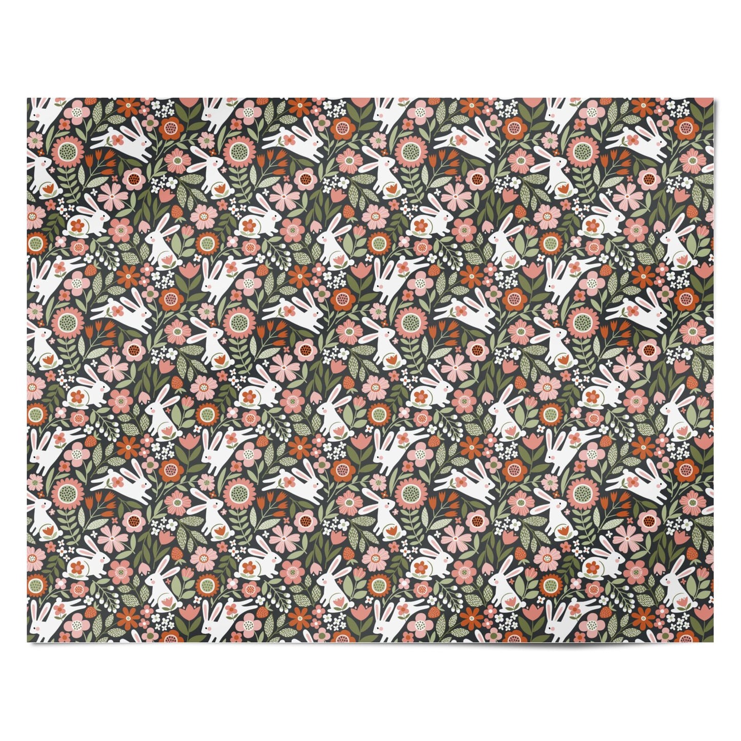 Easter Floral Personalised Wrapping Paper Alternative