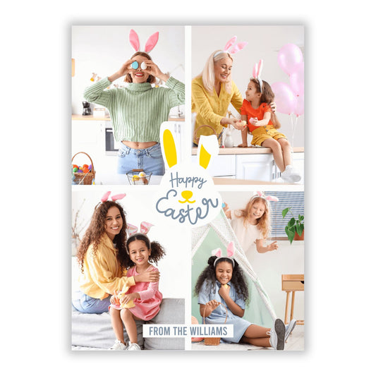 Easter Personalised Photo A5 Flat Greetings Card