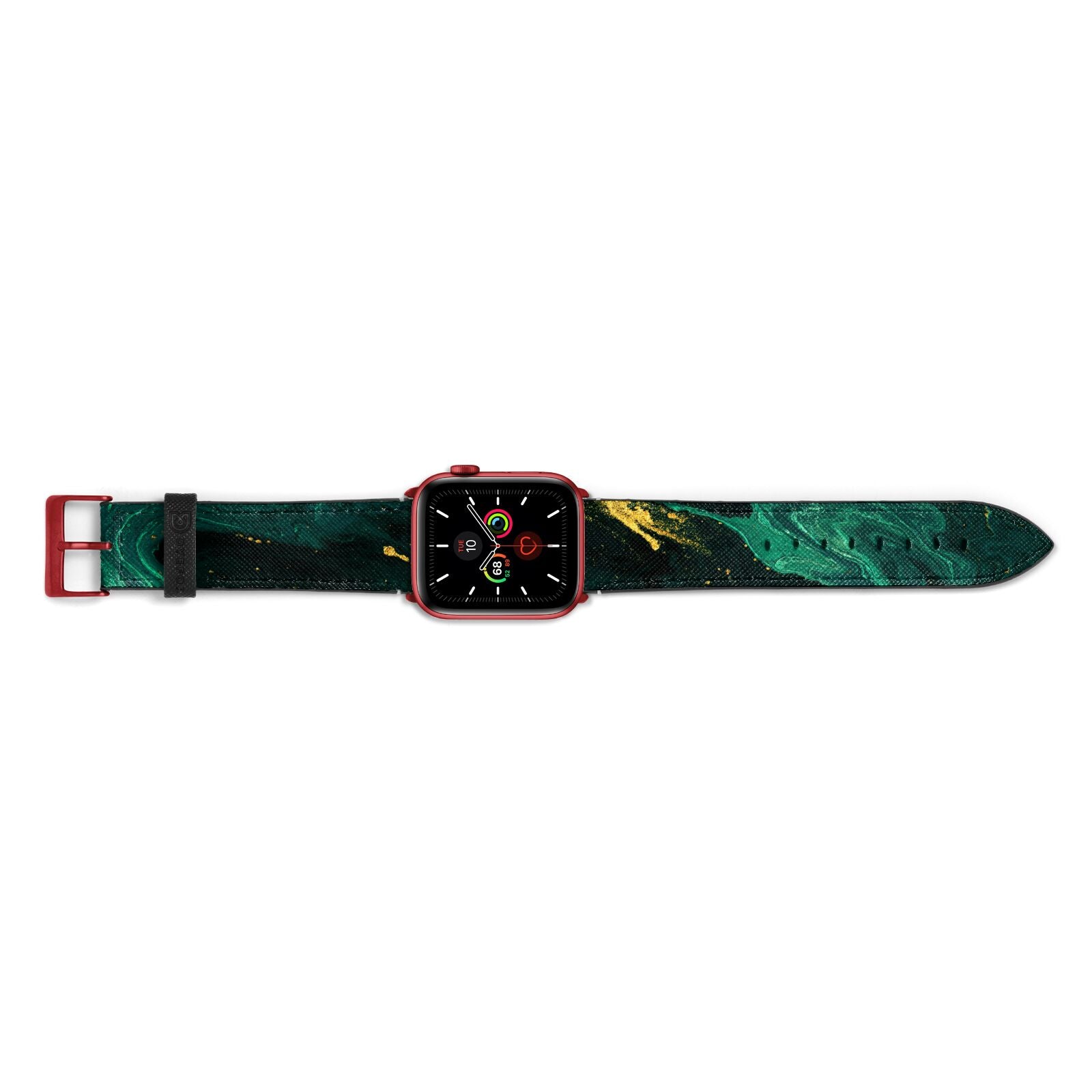 Emerald Green Apple Watch Strap Landscape Image Red Hardware
