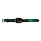 Emerald Green Apple Watch Strap Size 38mm Landscape Image Gold Hardware