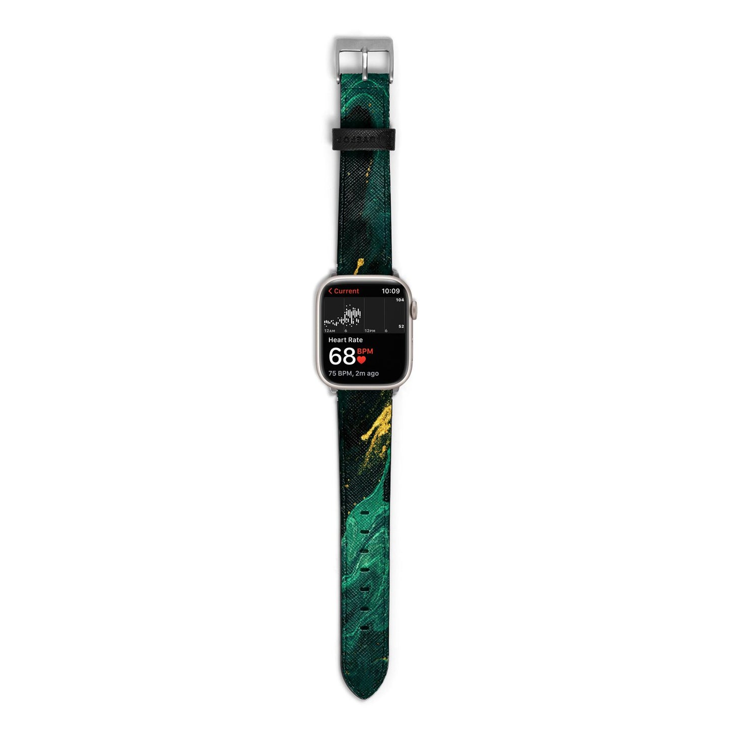 Emerald Green Apple Watch Strap Size 38mm with Silver Hardware