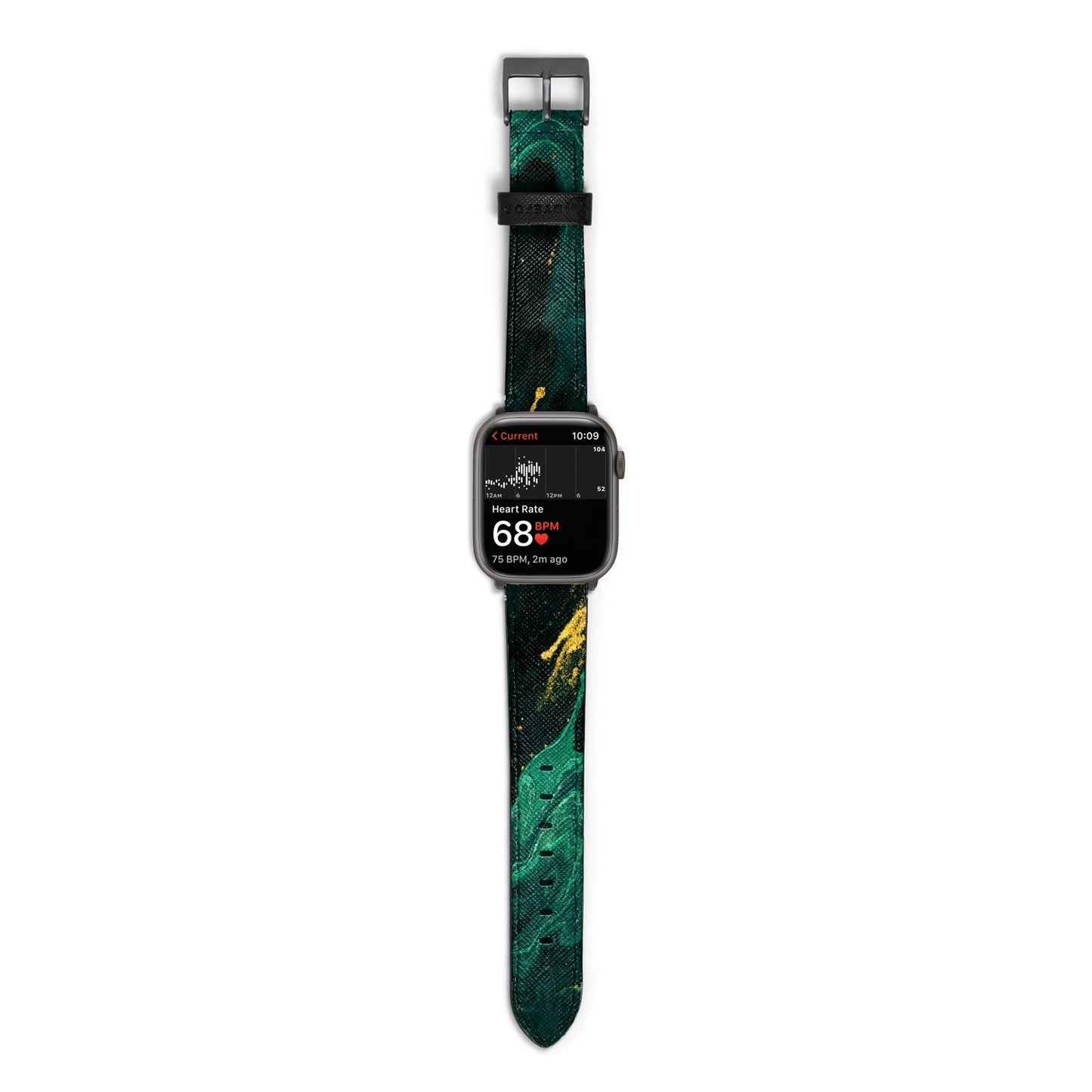 Emerald Green Apple Watch Strap Size 38mm with Space Grey Hardware