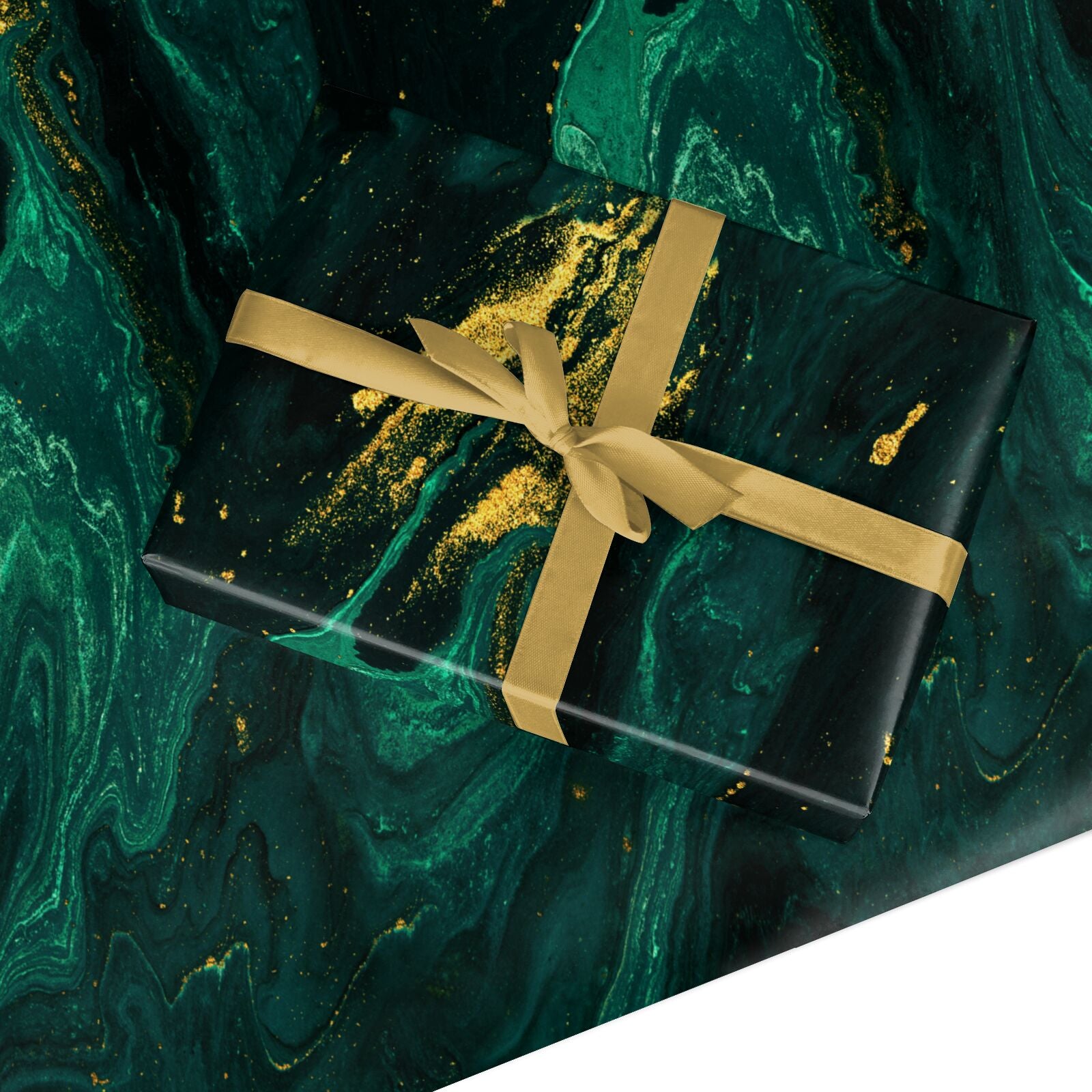 Emerald Green and Gold Luxury Wrap Paper Roll, Elegant Gift Wrapping, Deep  Green Color, Sophisticated, Trendy 