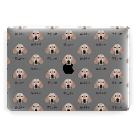 English Setter Icon with Name Apple MacBook Case
