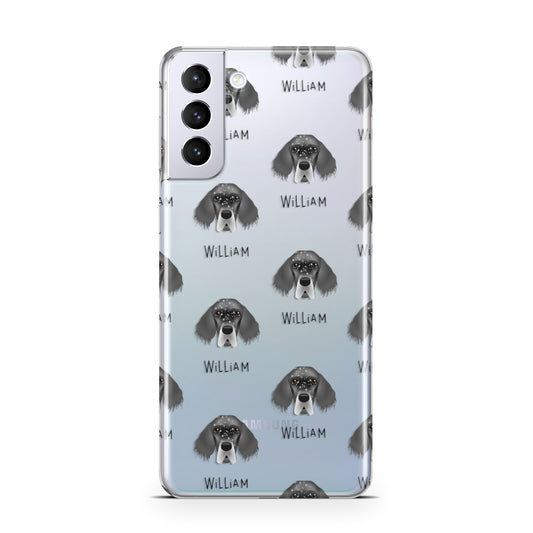 English Setter Icon with Name Samsung S21 Plus Phone Case