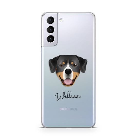 Entlebucher Mountain Dog Personalised Samsung S21 Plus Phone Case