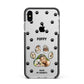 Favourite Dog Photos Personalised Apple iPhone Xs Max Impact Case Black Edge on Silver Phone