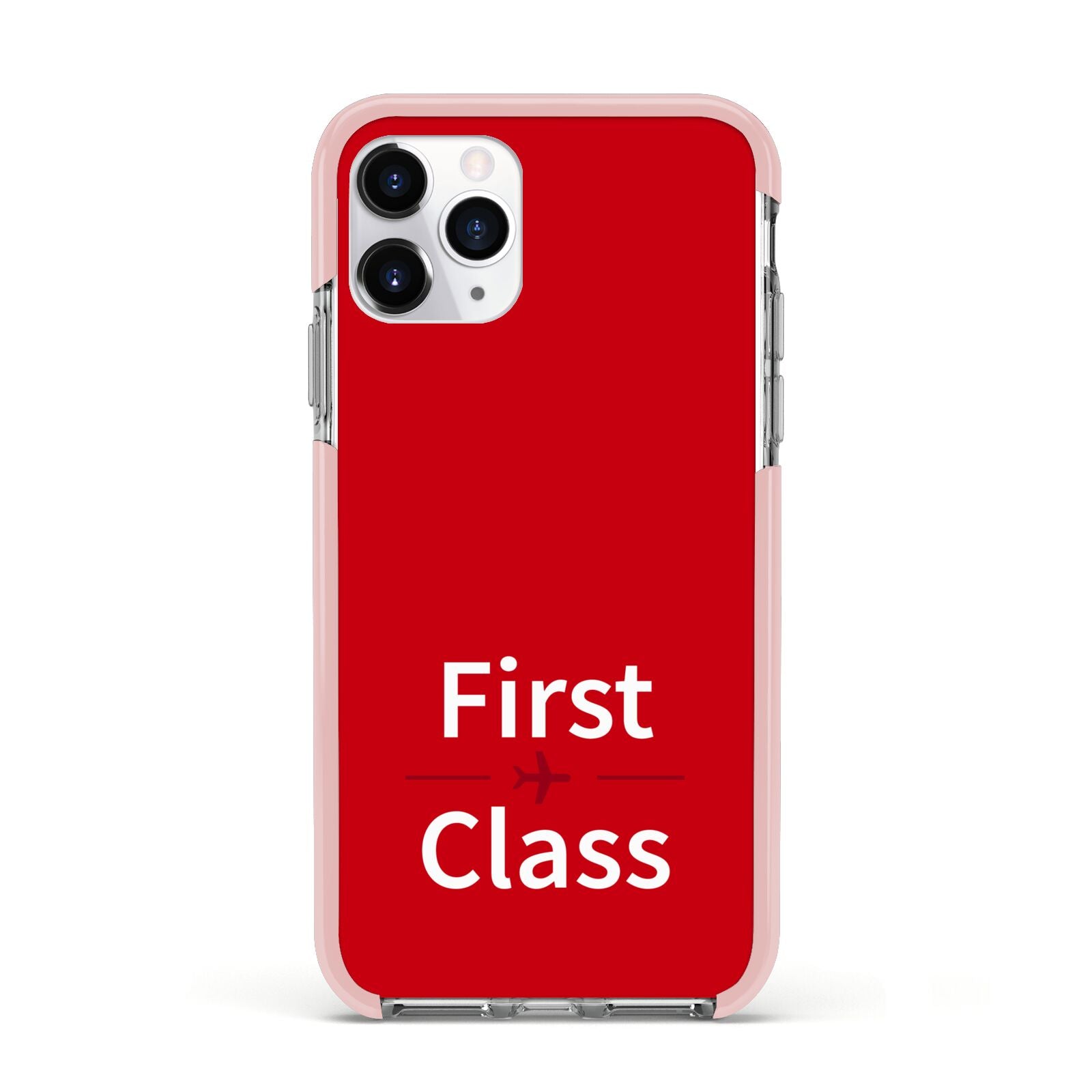 First Class Apple iPhone 11 Pro in Silver with Pink Impact Case