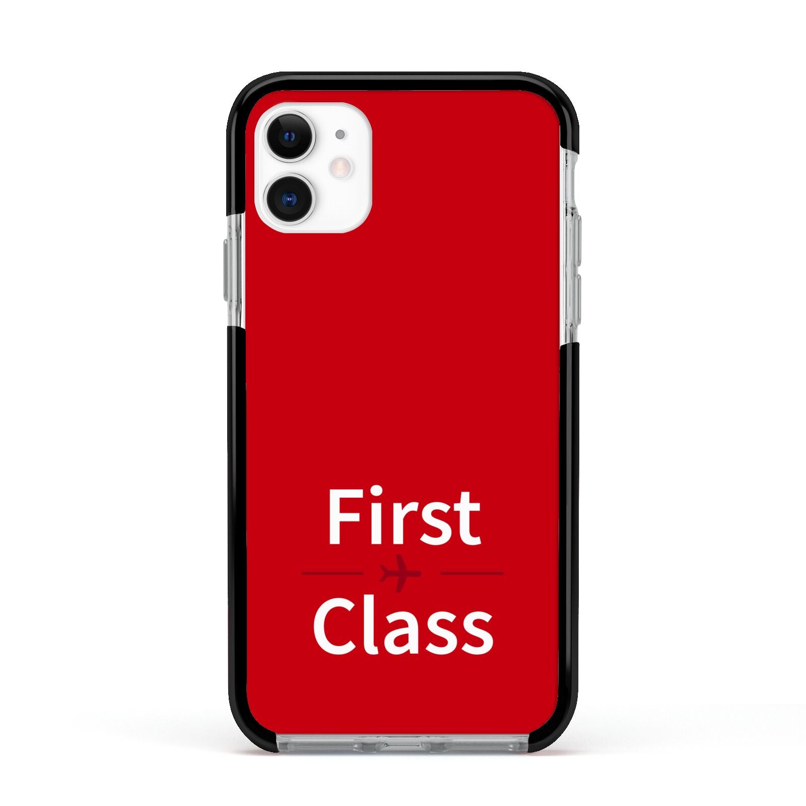 First Class Apple iPhone 11 in White with Black Impact Case