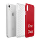 First Class Apple iPhone XR White 3D Tough Case Expanded view