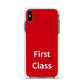 First Class Apple iPhone Xs Max Impact Case White Edge on Black Phone
