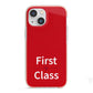 First Class iPhone 13 Mini TPU Impact Case with Pink Edges