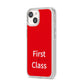 First Class iPhone 14 Clear Tough Case Starlight Angled Image