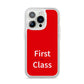 First Class iPhone 14 Pro Clear Tough Case Silver