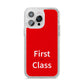 First Class iPhone 14 Pro Max Glitter Tough Case Silver