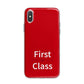 First Class iPhone X Bumper Case on Silver iPhone Alternative Image 1