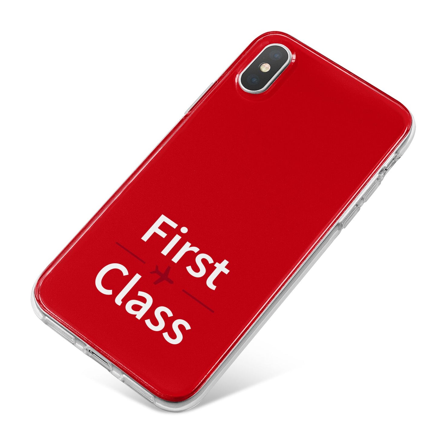 First Class iPhone X Bumper Case on Silver iPhone