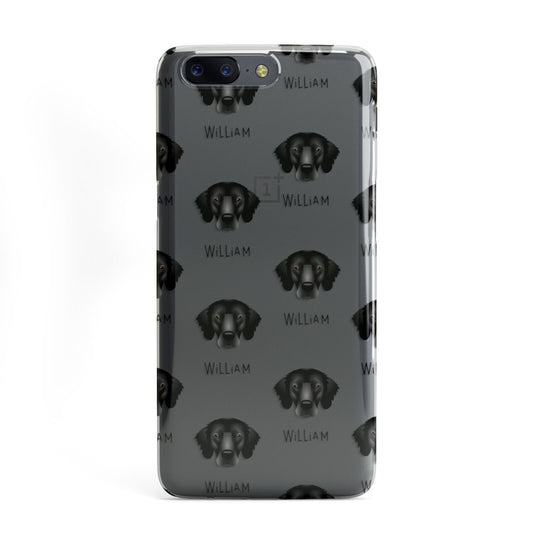 Flat Coated Retriever Icon with Name OnePlus Case