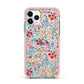 Floral Meadow Apple iPhone 11 Pro in Silver with Pink Impact Case