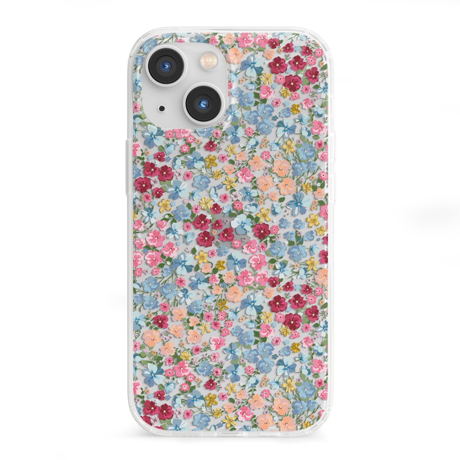 Floral Meadow iPhone 13 Mini Clear Bumper Case