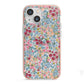 Floral Meadow iPhone 13 Mini TPU Impact Case with Pink Edges