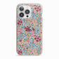 Floral Meadow iPhone 13 Pro TPU Impact Case with Pink Edges