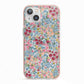 Floral Meadow iPhone 13 TPU Impact Case with Pink Edges