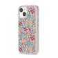 Floral Meadow iPhone 14 Glitter Tough Case Starlight Angled Image