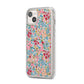 Floral Meadow iPhone 14 Plus Clear Tough Case Starlight Angled Image