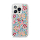 Floral Meadow iPhone 14 Pro Clear Tough Case Silver