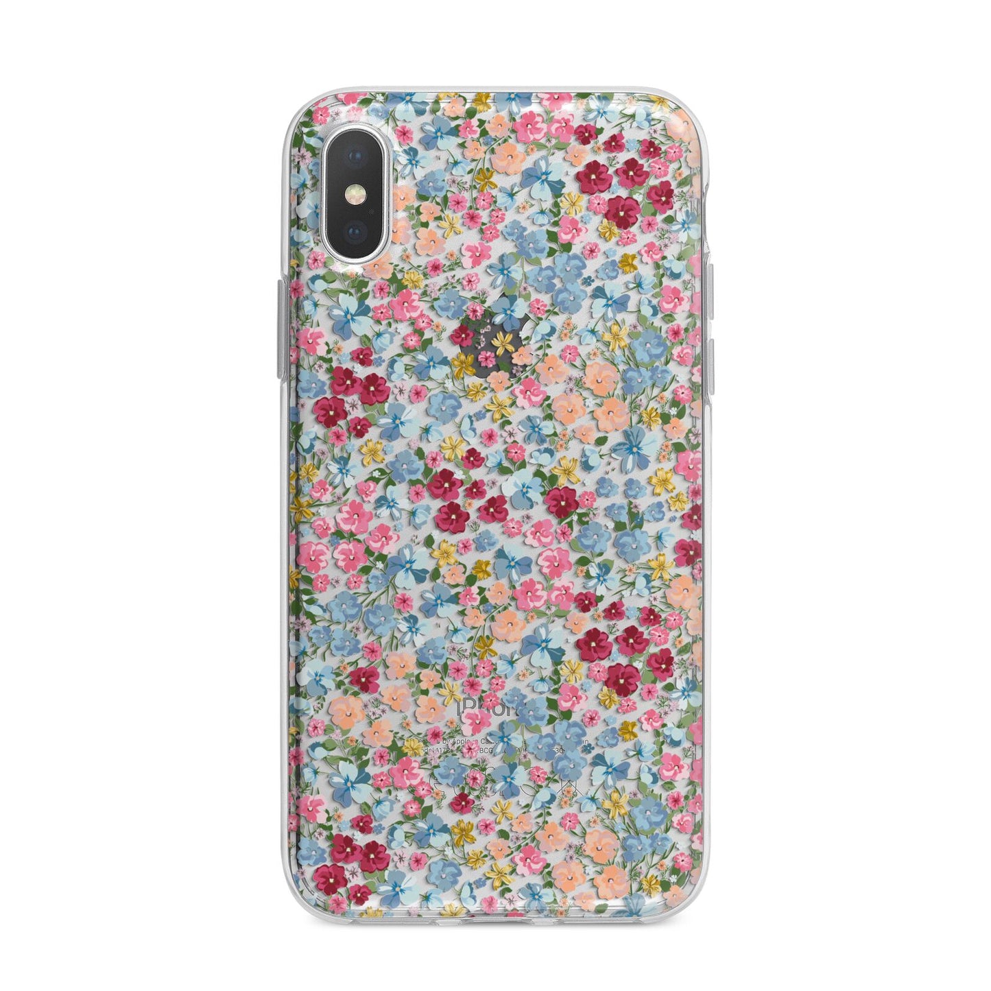 Floral Meadow iPhone X Bumper Case on Silver iPhone Alternative Image 1