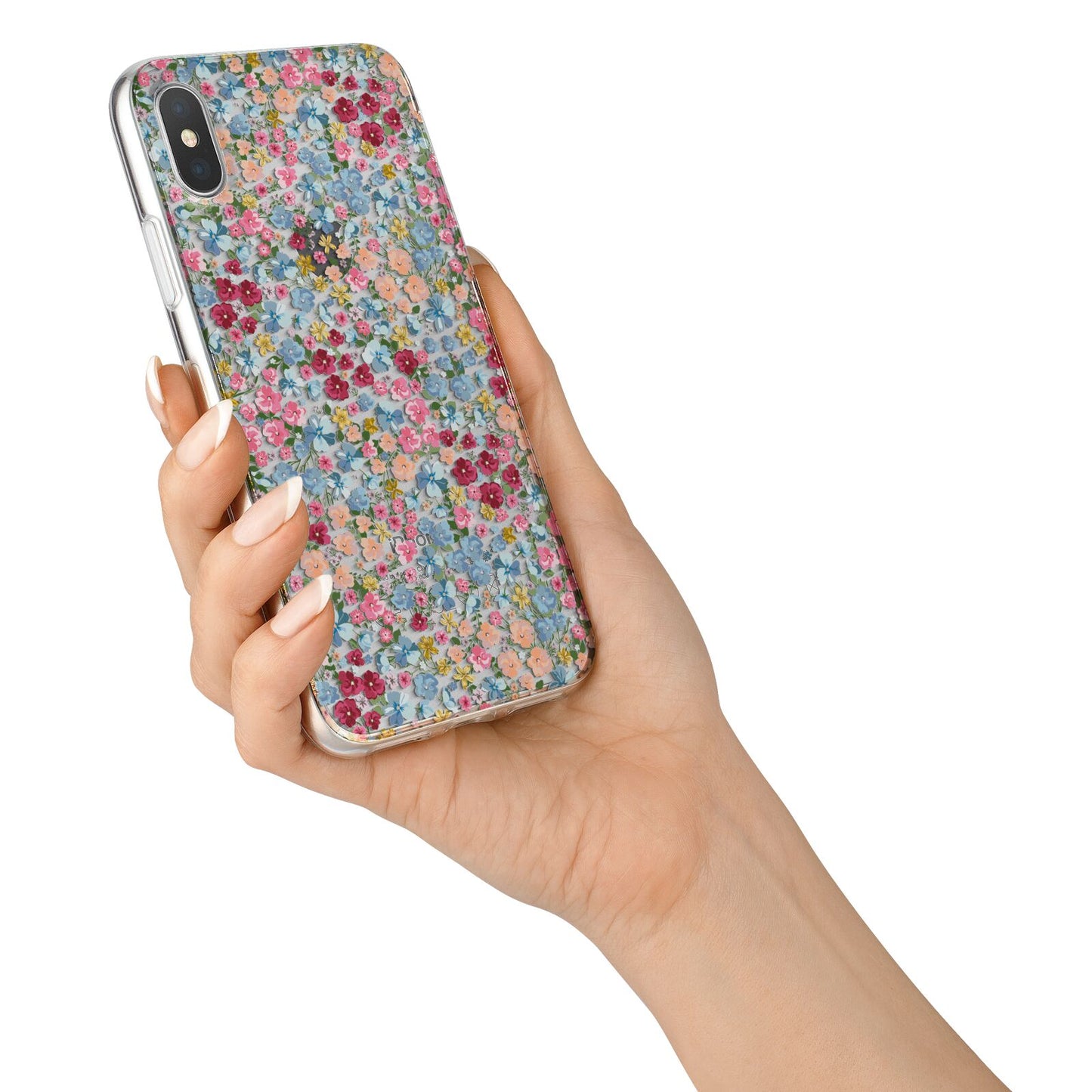 Floral Meadow iPhone X Bumper Case on Silver iPhone Alternative Image 2