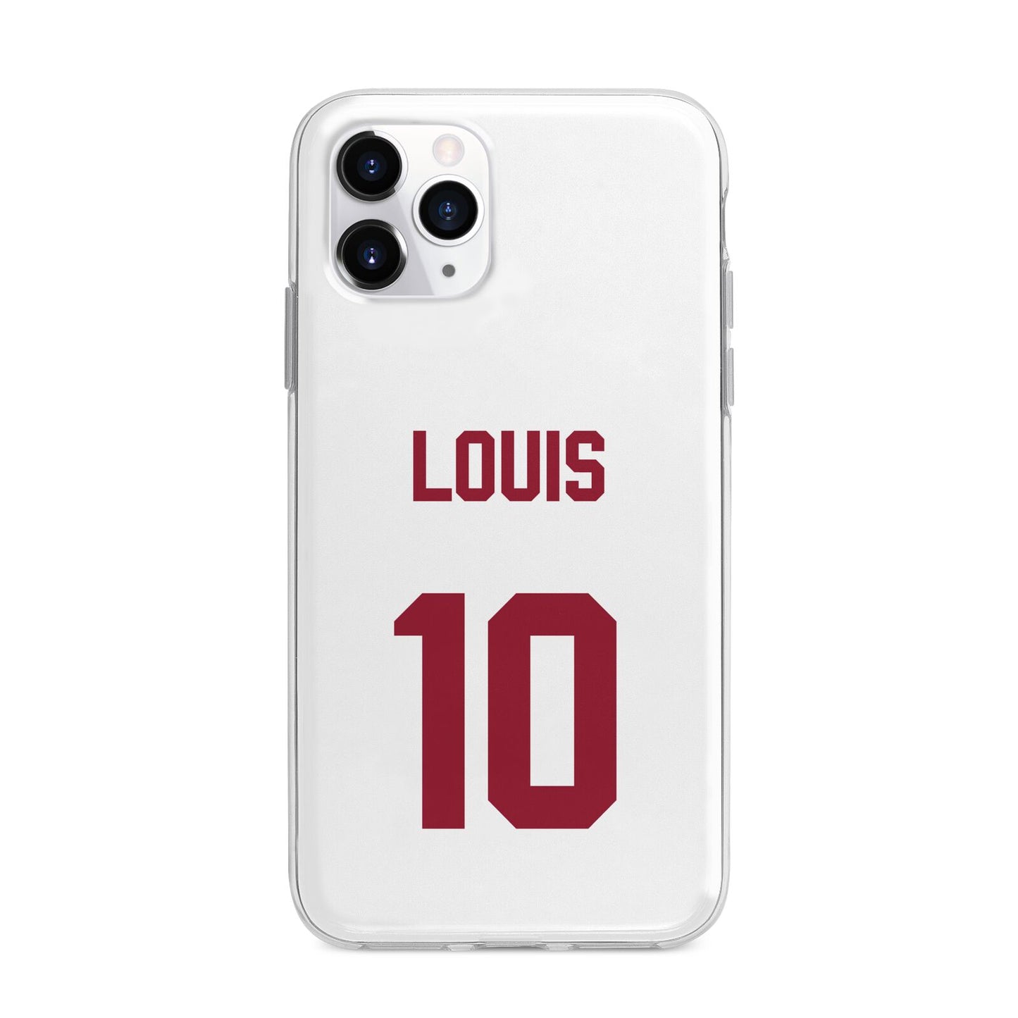 Football Shirt Custom Apple iPhone 11 Pro Max in Silver with Bumper Case