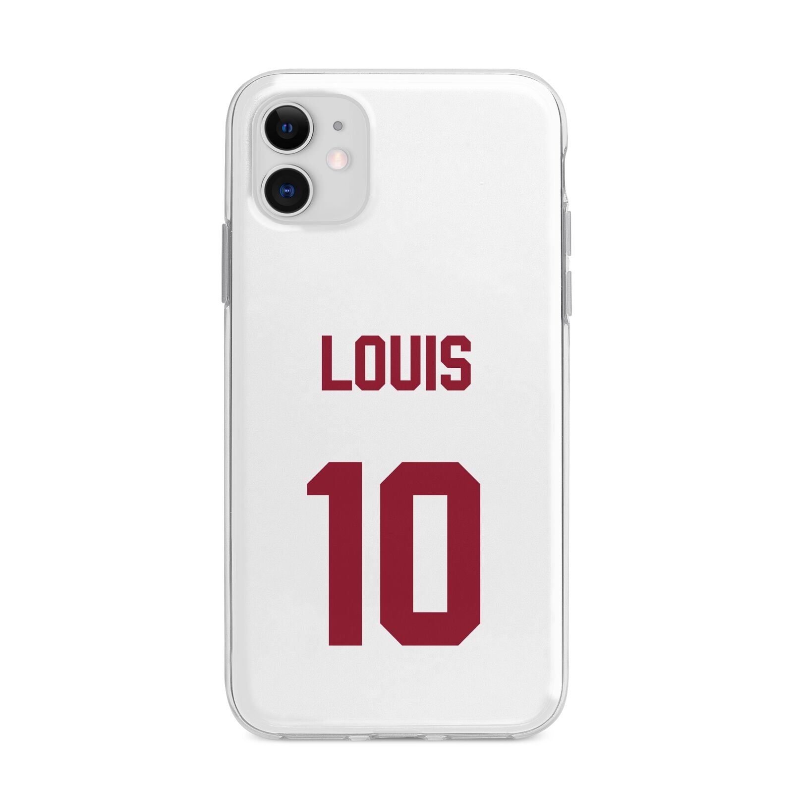 Football Shirt Custom Apple iPhone 11 in White with Bumper Case