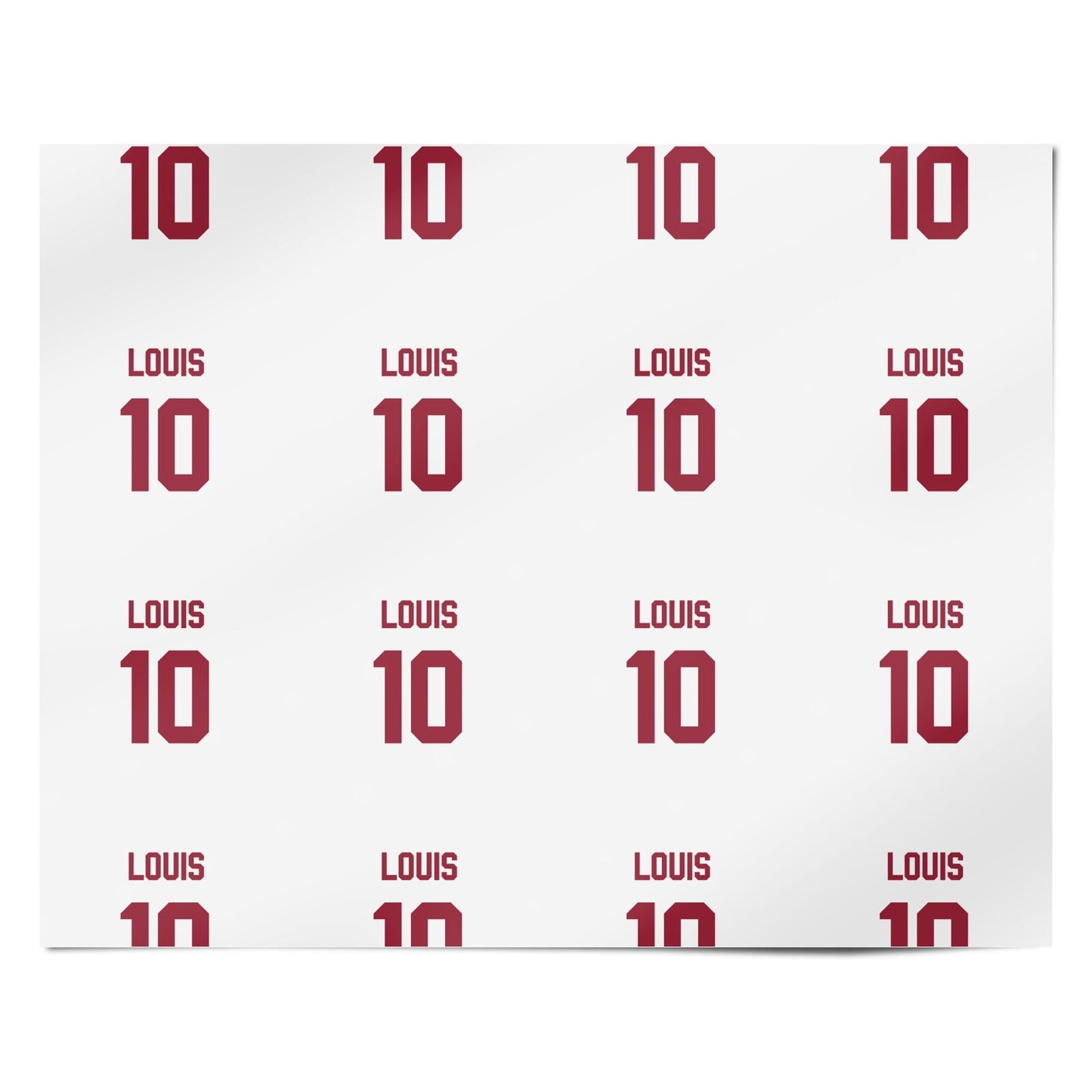 Football Shirt Custom Personalised Wrapping Paper Alternative