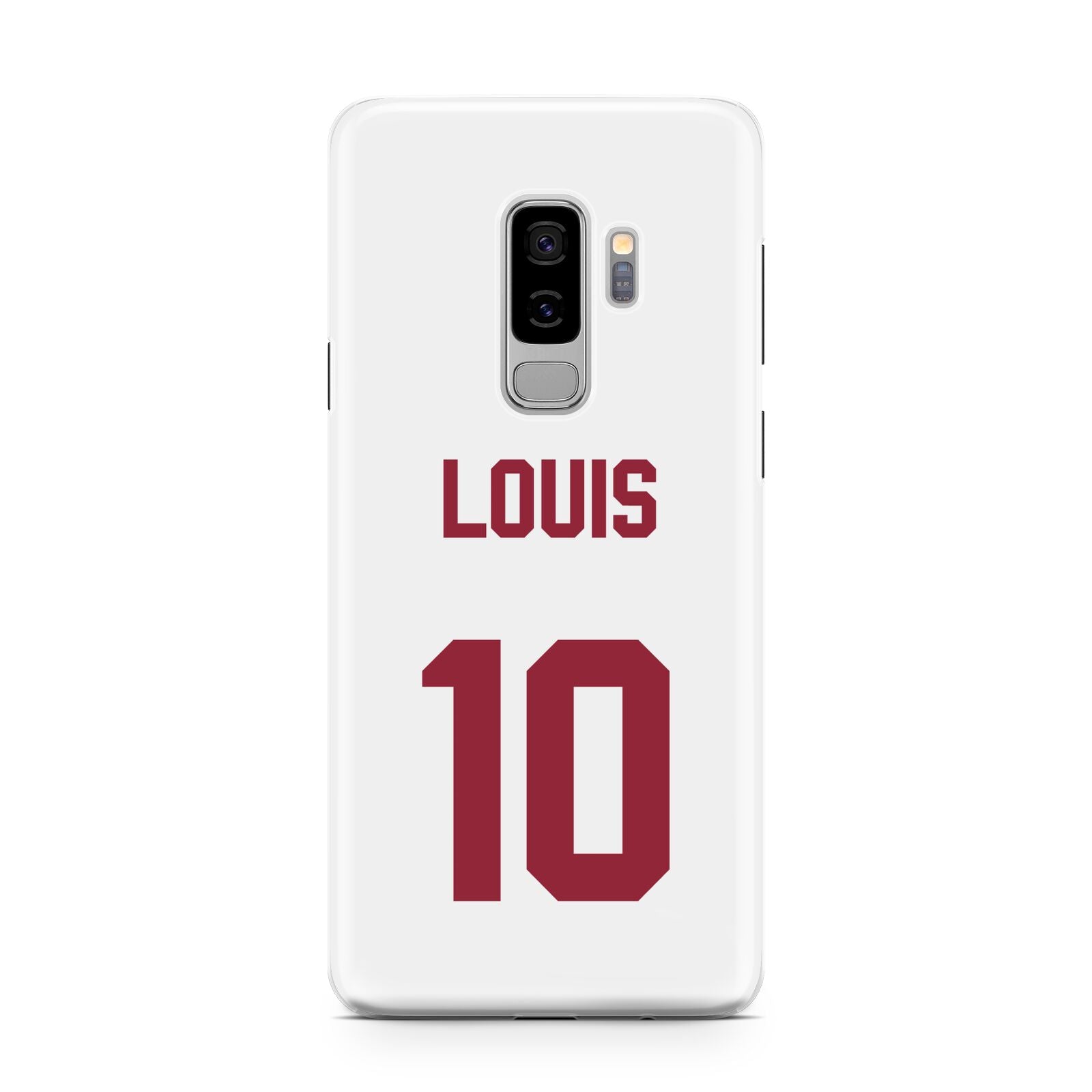 Football Shirt Custom Samsung Galaxy S9 Plus Case on Silver phone