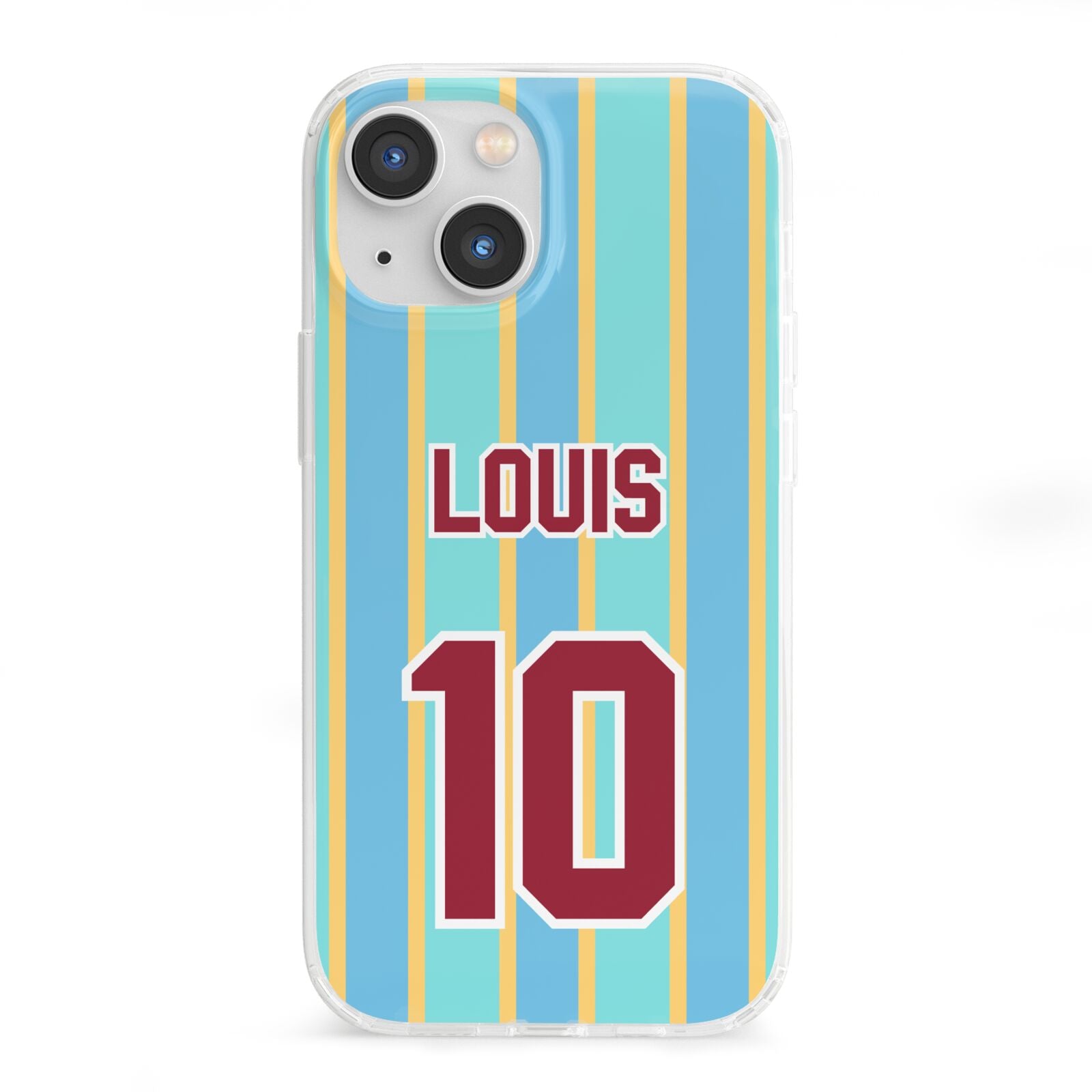Football Shirt Custom iPhone 13 Mini Clear Bumper Case