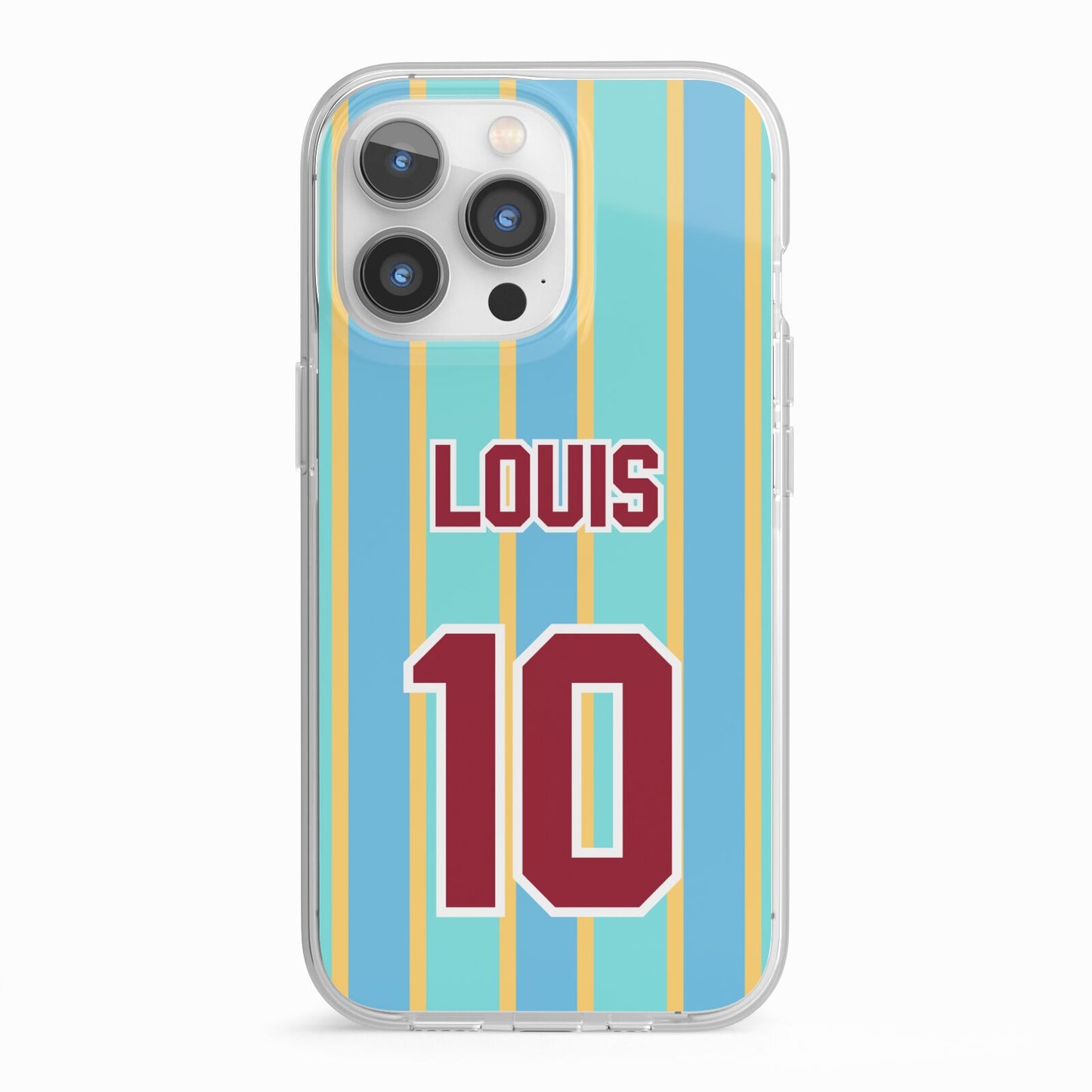 Football Shirt Custom iPhone 13 Pro TPU Impact Case with White Edges